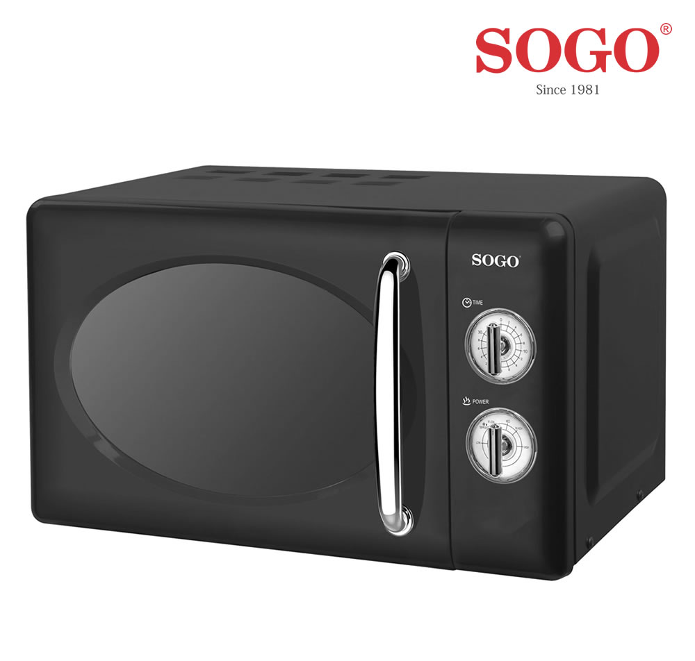 MICROONDAS SOGO RETRO NEGRO