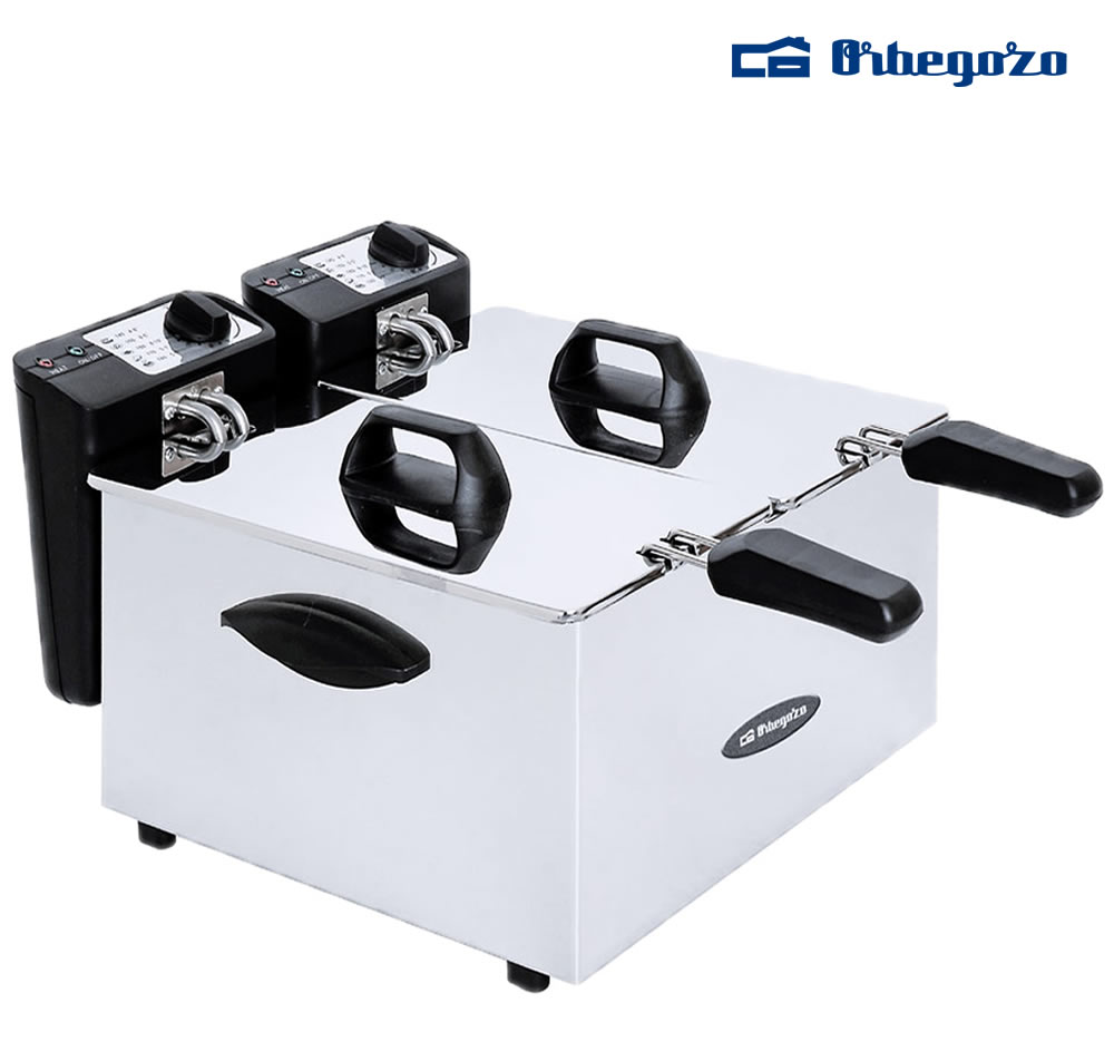 FREIDORA DOBLE ORBEGOZO 3.5L X 2 INOX