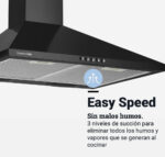 CAMPANA PIRAMIDAL UNIVERSAL B NEGRA 60 CM - Imagen 4