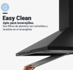 CAMPANA PIRAMIDAL UNIVERSAL B NEGRA 60 CM - Imagen 2