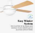 VENTILADOR TECHO UNIVERSAL.B SIROCO 132CM 70W BLANCO - Imagen 3