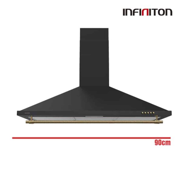 CAMPANA RUSTICA INFINITON 90 CM NEGRA