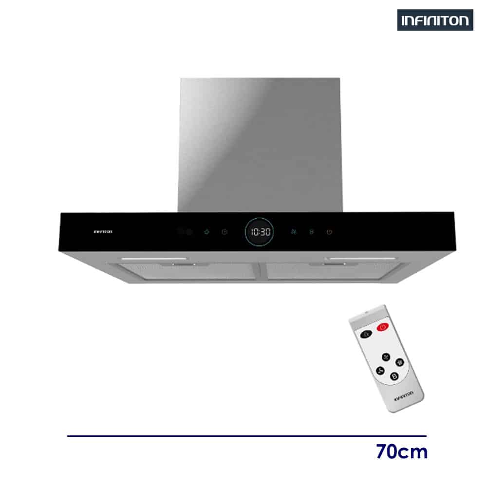 CAMPANA INFINITON PLANA 70CM FRENTE CRISTAL 800 m3