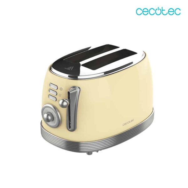 TOSTADOR VINTAGE YELLOW CECOTEC 2 RANURAS