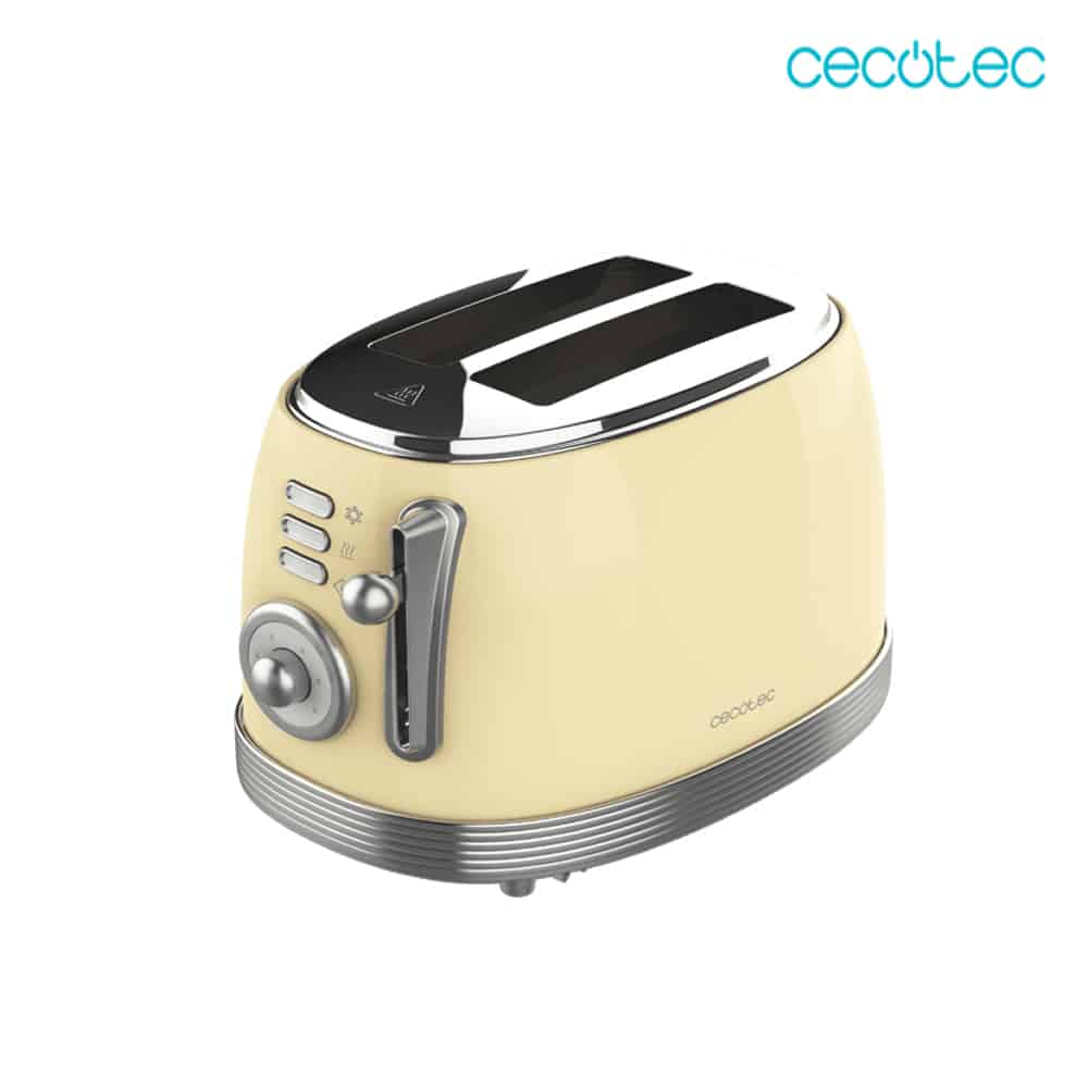 TOSTADOR VINTAGE YELLOW CECOTEC 2 RANURAS