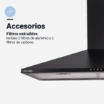 Campana piramidal 90 cm negra EVEREST 4090B - Imagen 3