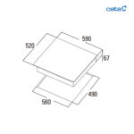 VITROCERAMICA CATA 3 F 27 CM DOBLE CIRCUITO - Imagen 2