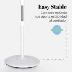 VENTILADOR PIE UNIVERSAL B. ZERNATT 7045W BLANCO CAJA ROTA - Imagen 4