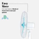 VENTILADOR PIE UNIVERSAL B. ZERNATT 7045W BLANCO CAJA ROTA - Imagen 3