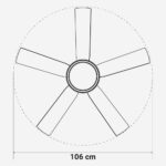 VENTILADOR TECHO UNIVERSAL B MORGET 6042W BLANCO/MADERA - Imagen 3