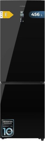 FRIGORIFICO CECOTEC 201X60 CRISTAL NEGRO E  CoolMarket Combi 456 BLACK Glass E - Imagen 3